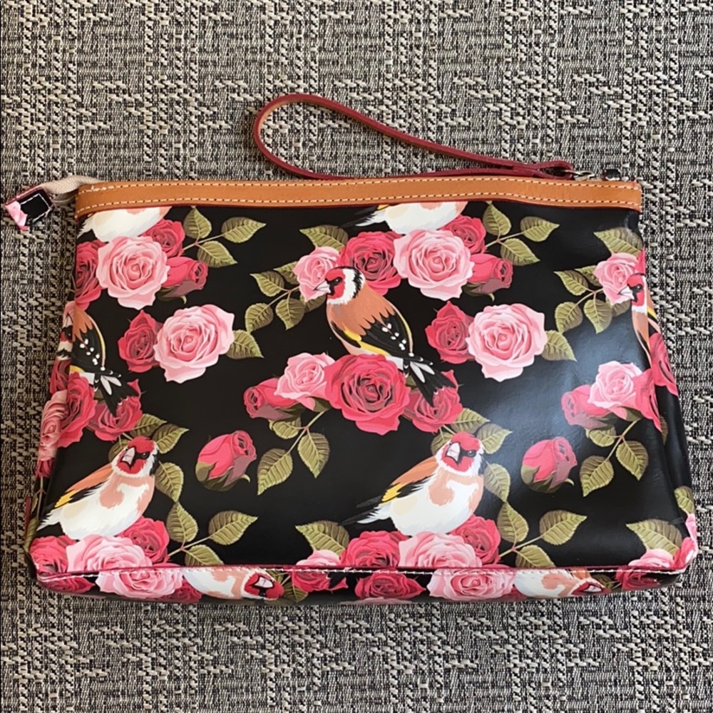 Carvalcanti Floral Rose Pouch Wristlet - Picture 2 of 5